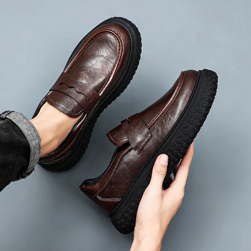 Men'S Shoes Height Increase - 2026 New Men's Loafers Soft Leather