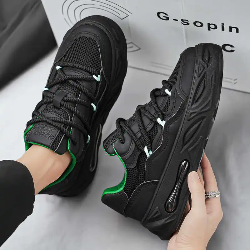 Men Shoes Brand - Black Does Not Slip Man's Sneakers