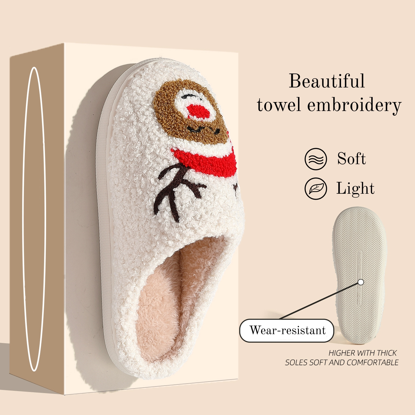Men'S Shoes To Women'S Size - Christmas Women Warm Fashion Slippers Men