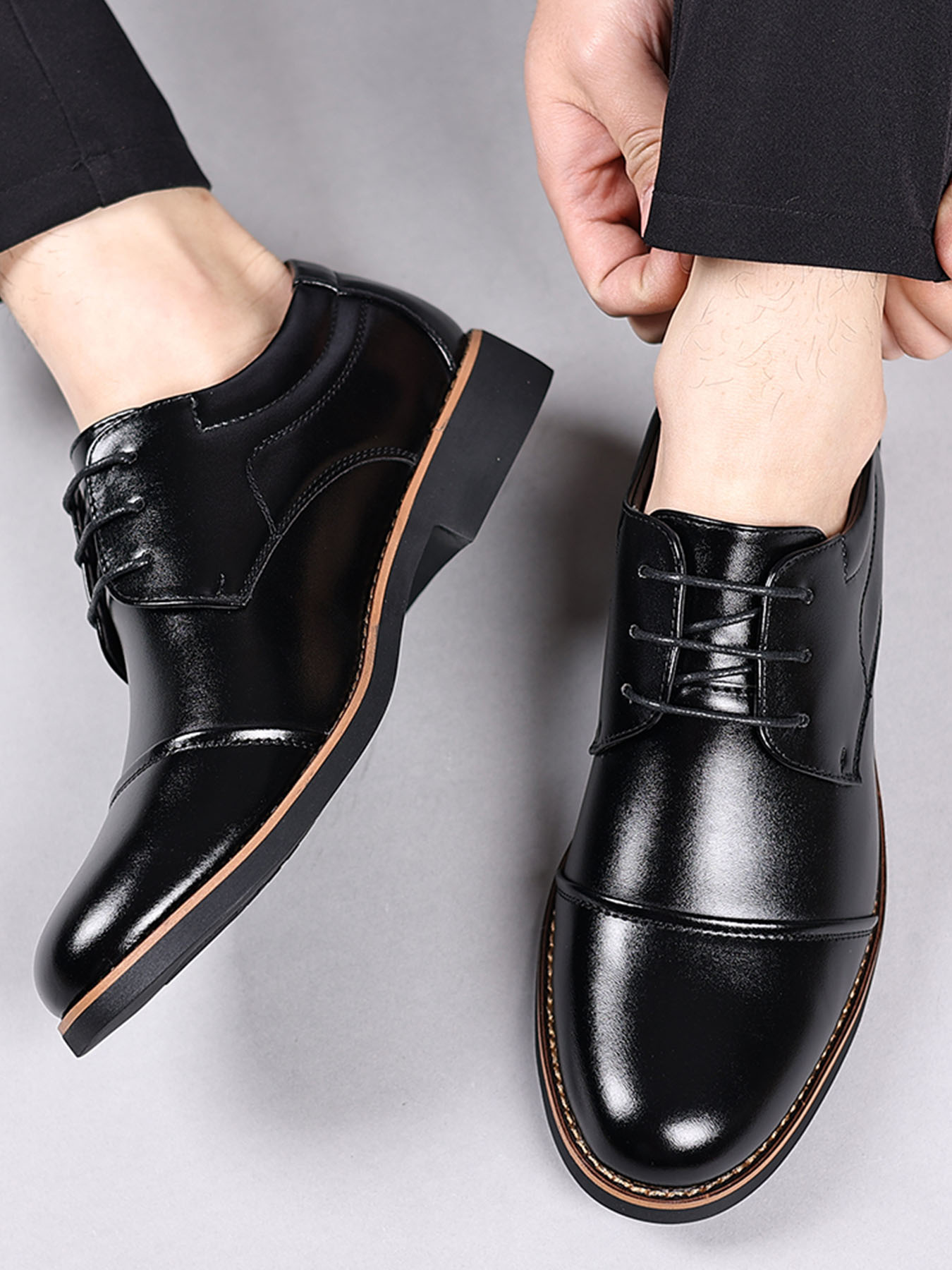 Men Shoes Official - Large Size New Business Men's Leather
