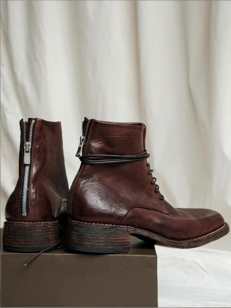 Retro Fashion Male Zipper Genu - مراجعة Men'S Shoes Height Increase وسعره
