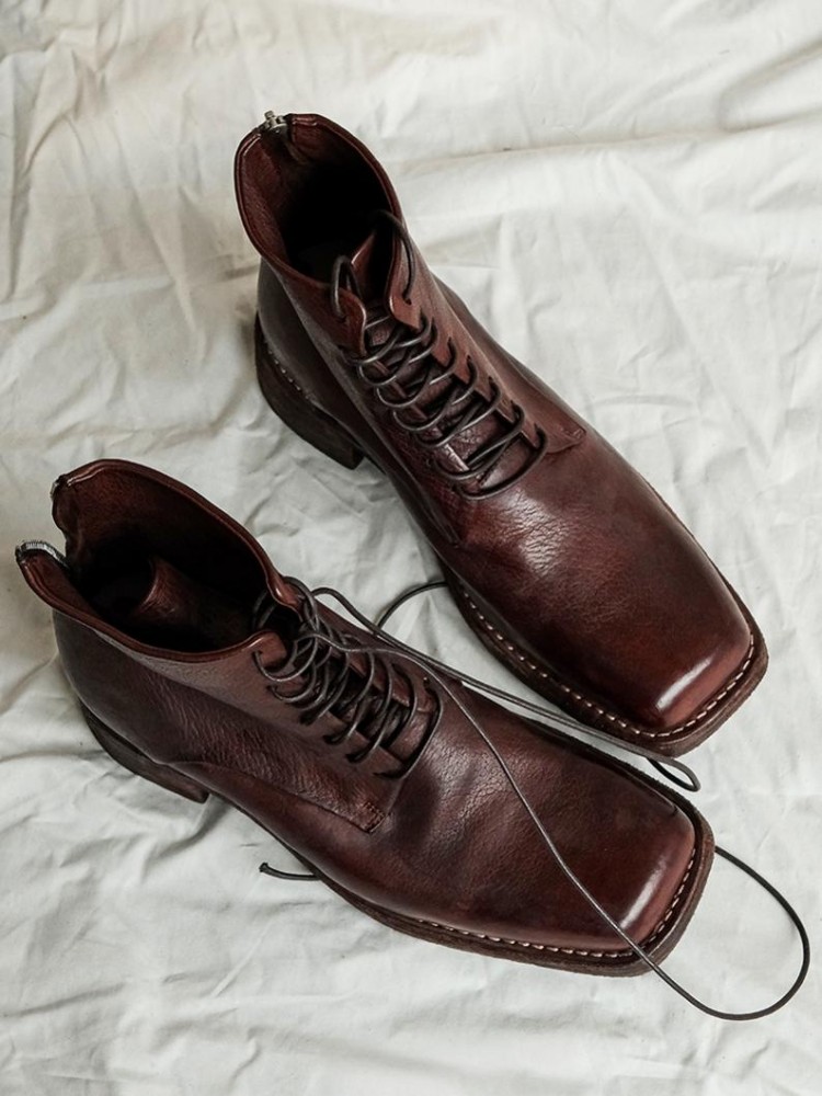 Retro Fashion Male Zipper Genu - مراجعة Men'S Shoes Height Increase وسعره