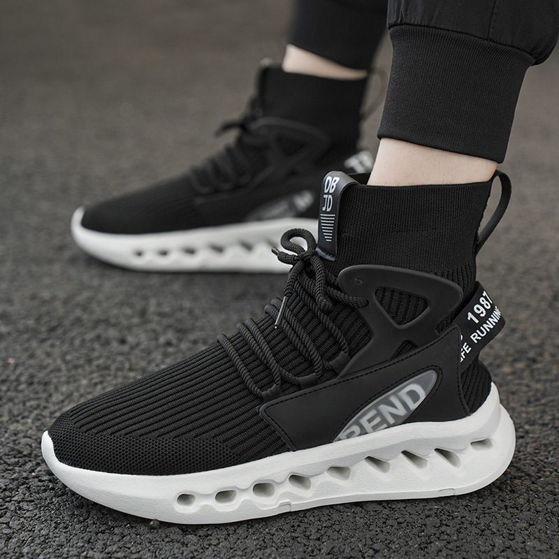 Trendy Men High Top Sock Shoes - مراجعة Canvas Sneaker High وسعره