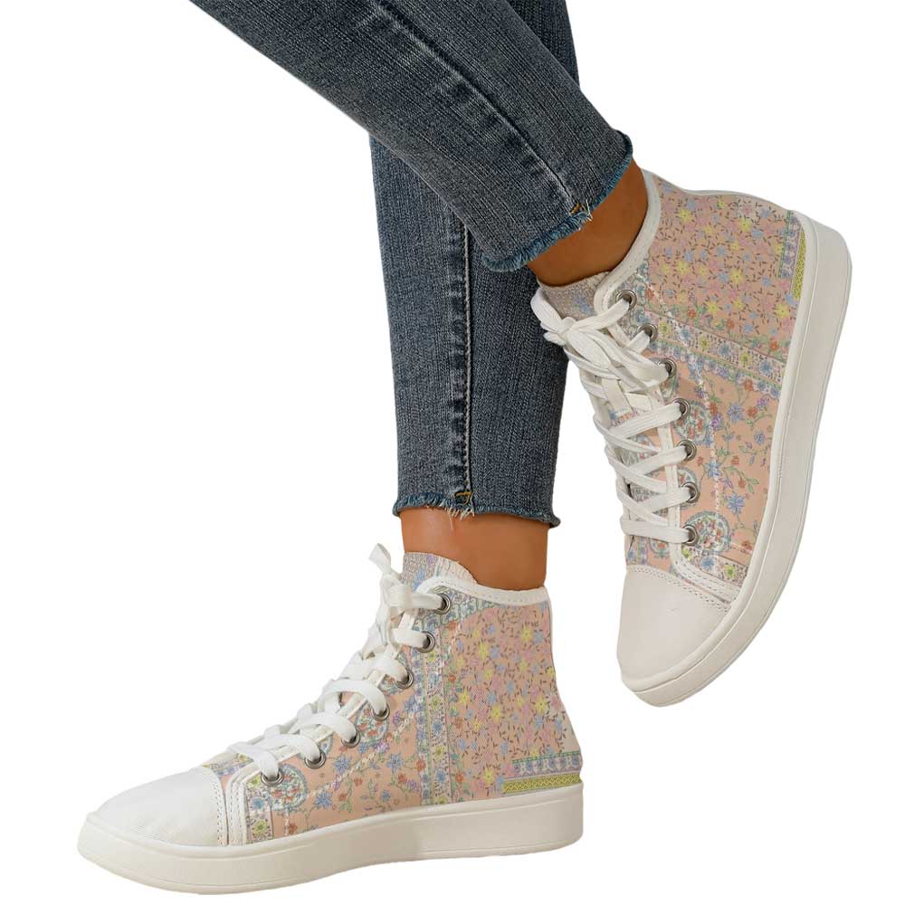Women's Vintage Ditsy Floral P - مراجعة Canvas Sneaker High وسعره