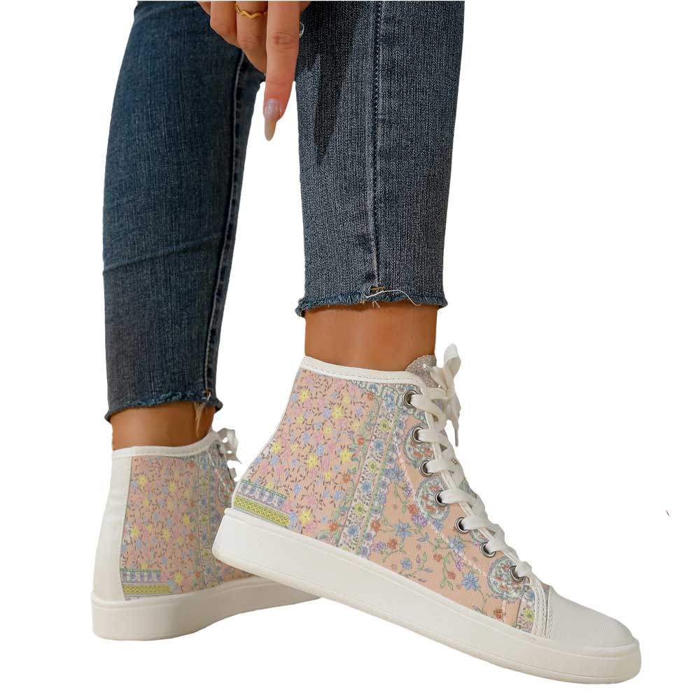 Women's Vintage Ditsy Floral P - مراجعة Canvas Sneaker High وسعره