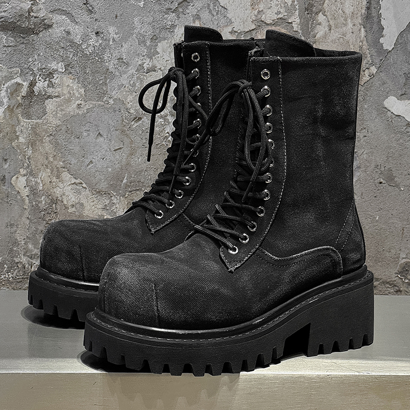 High Quality Retro Denim High  - مراجعة Men'S Shoes Height Increase وسعره