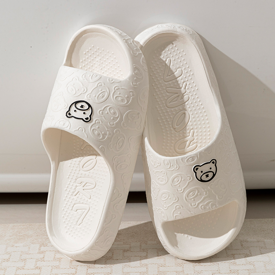 Printting Cute Bear Women Slip - مراجعة Men'S Shoes To Women'S وسعره