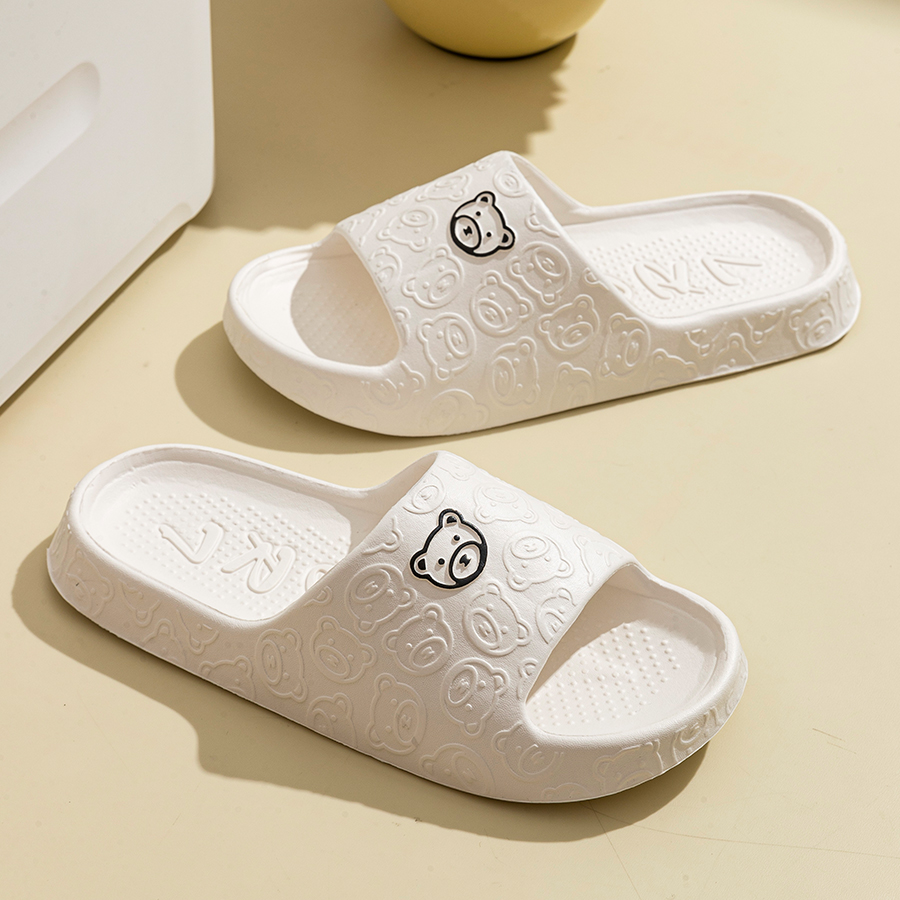 Printting Cute Bear Women Slip - مراجعة Men'S Shoes To Women'S وسعره