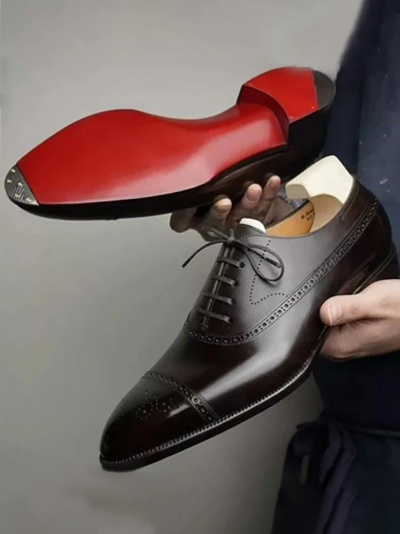 Men's Formal Shoes Man Red Sol - مراجعة Men Shoes Official وسعره