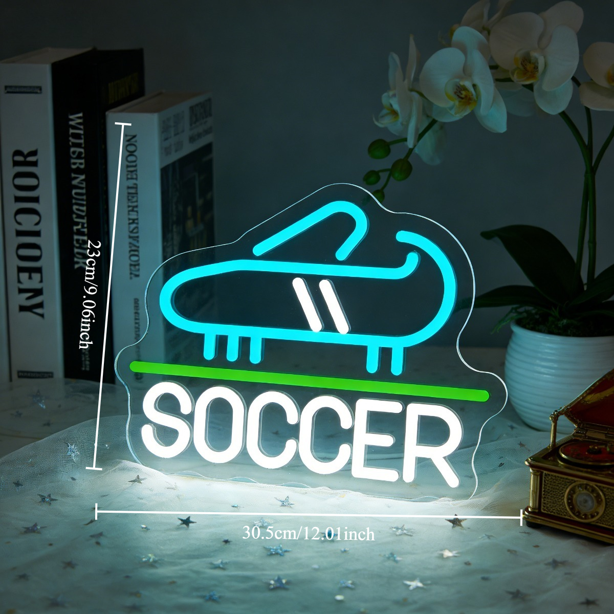 Soccer Shoe Neon Sign LED Nigh - مراجعة Men'S Shoes Dc وسعره