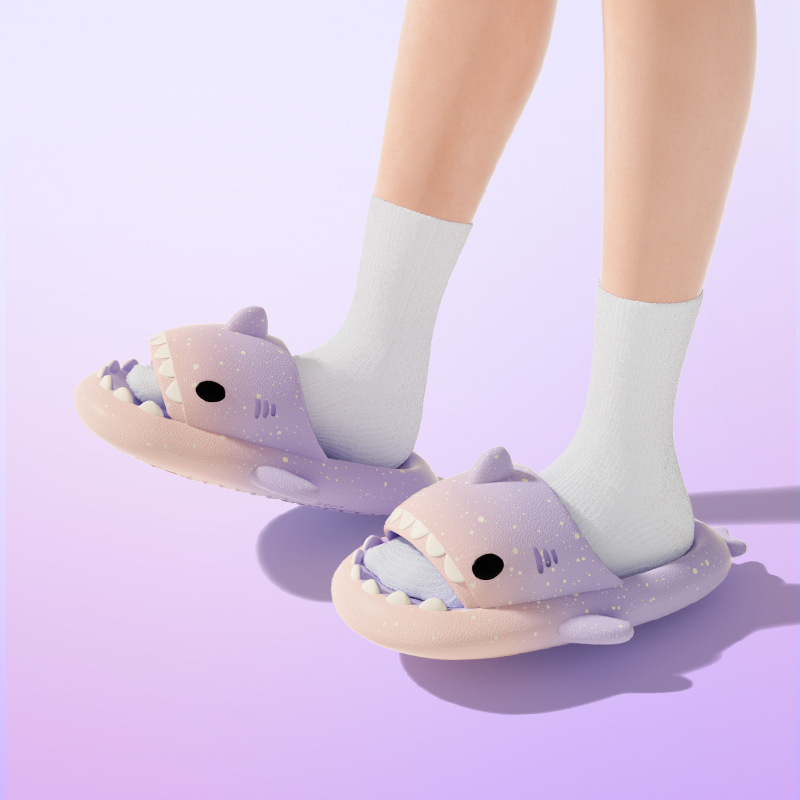 Cute Cartoon Shark Slippers Fo - مراجعة Men'S Shoes To Women'S وسعره