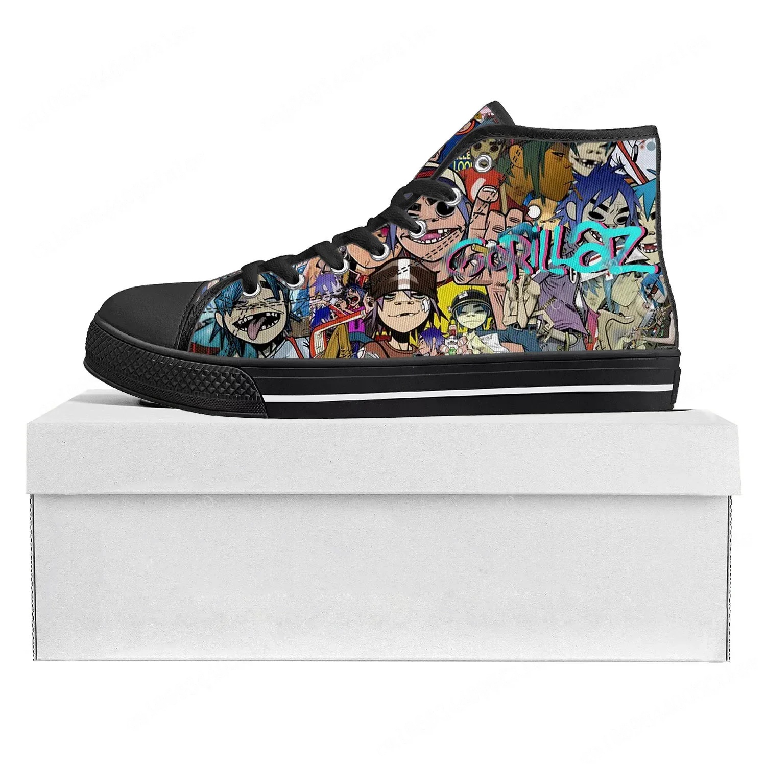 Gorillaz Band High Top High Qu - مراجعة Canvas Sneaker High وسعره