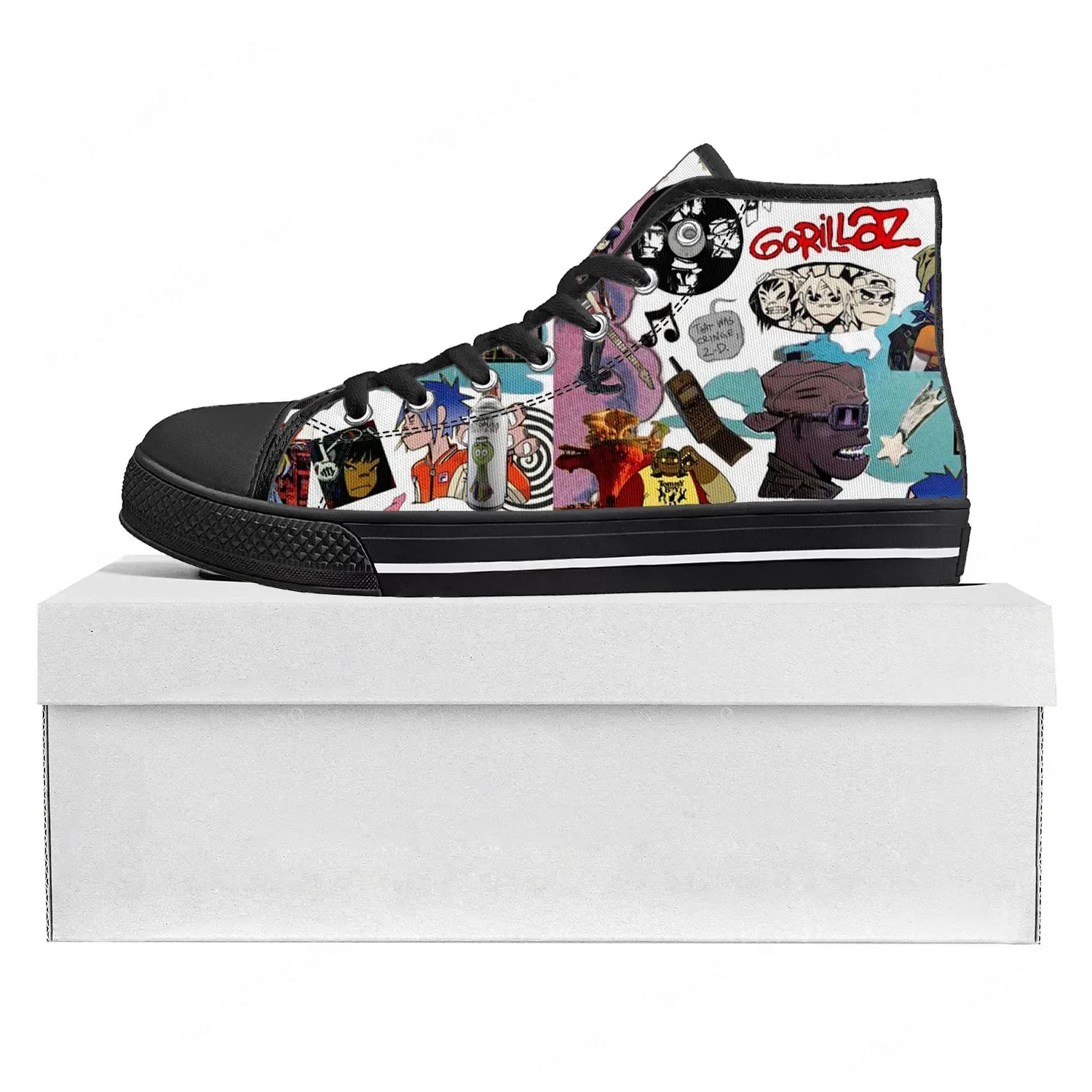 Gorillaz Band High Top High Qu - مراجعة Canvas Sneaker High وسعره
