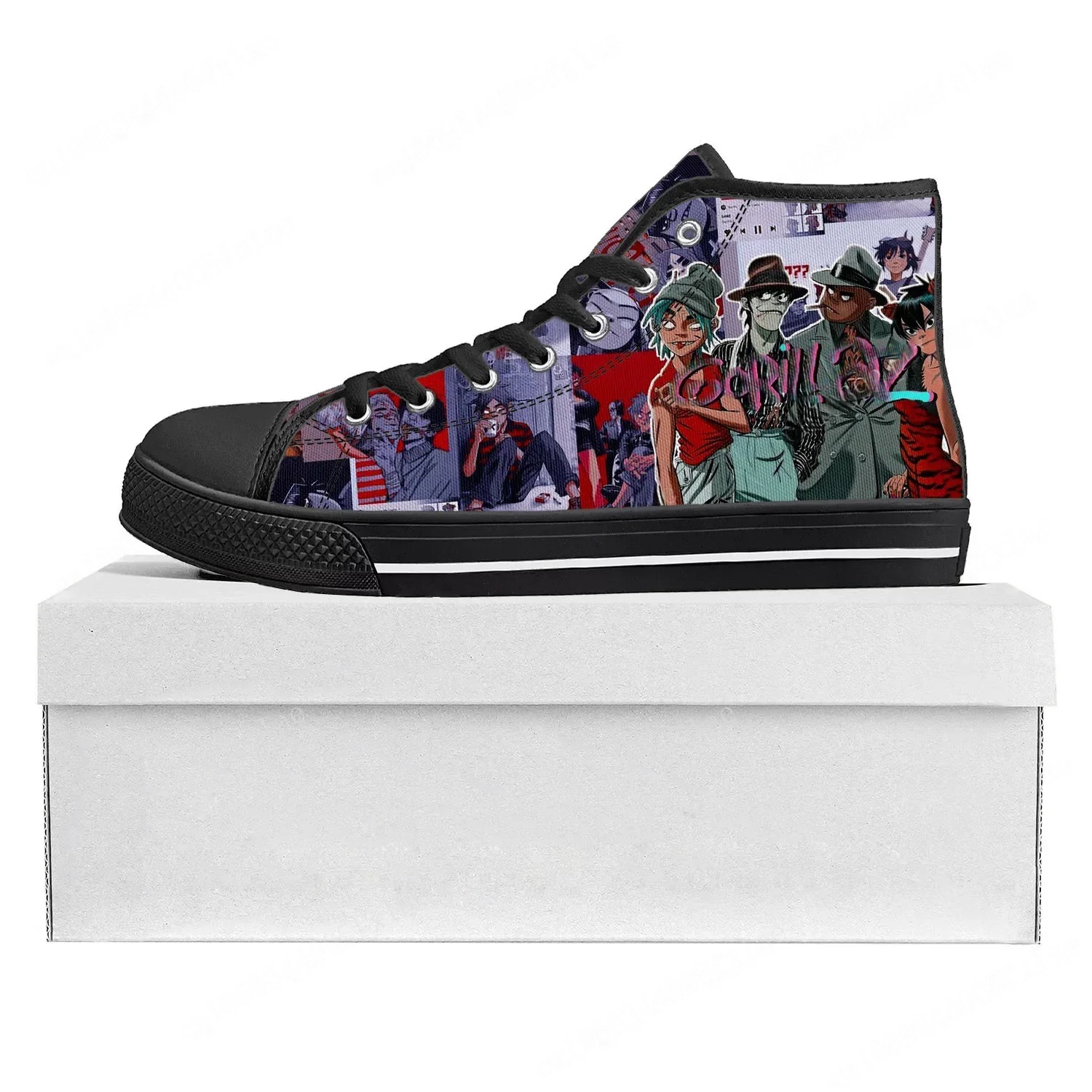 Gorillaz Band High Top High Qu - مراجعة Canvas Sneaker High وسعره