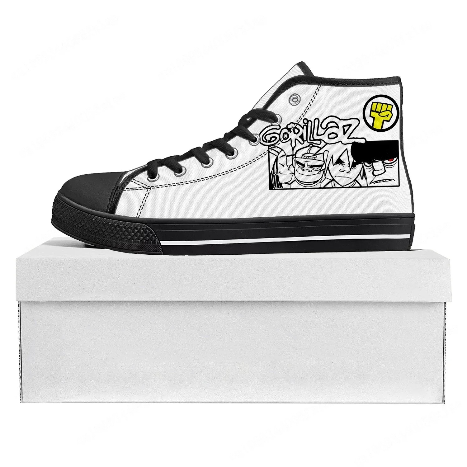 Gorillaz Band High Top High Qu - مراجعة Canvas Sneaker High وسعره