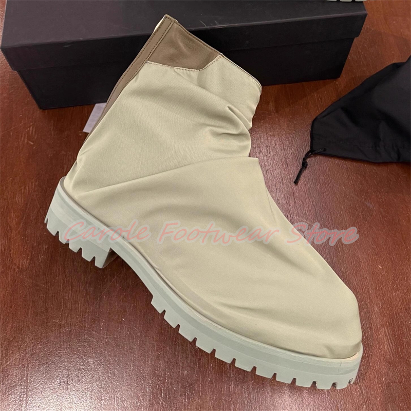 Pleated Nylon Cloth High Top M - مراجعة Men'S Shoes Height Increase وسعره