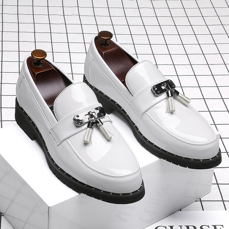 Luxury Brand Low Heeled Bright - مراجعة Men Shoes Official وسعره