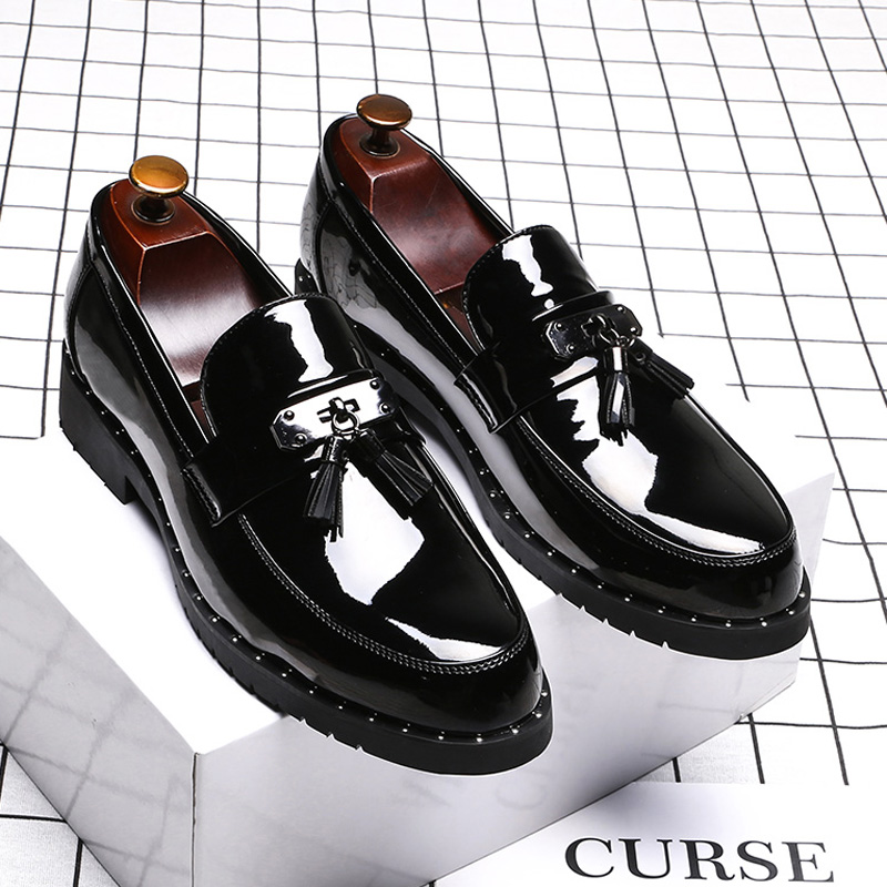 Luxury Brand Low Heeled Bright - مراجعة Men Shoes Official وسعره