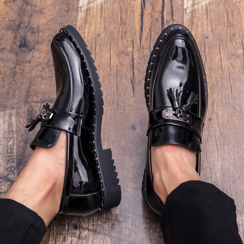 Luxury Brand Low Heeled Bright - مراجعة Men Shoes Official وسعره