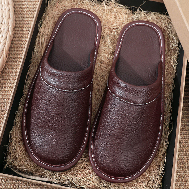 Concise Faux Leather Slippers  - مراجعة Men'S Shoes Size 42 In Us وسعره