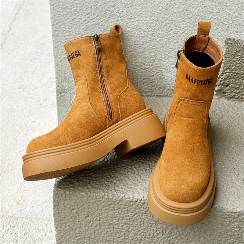 Winter Europe America Retro Th - مراجعة Men'S Shoes Height Increase وسعره