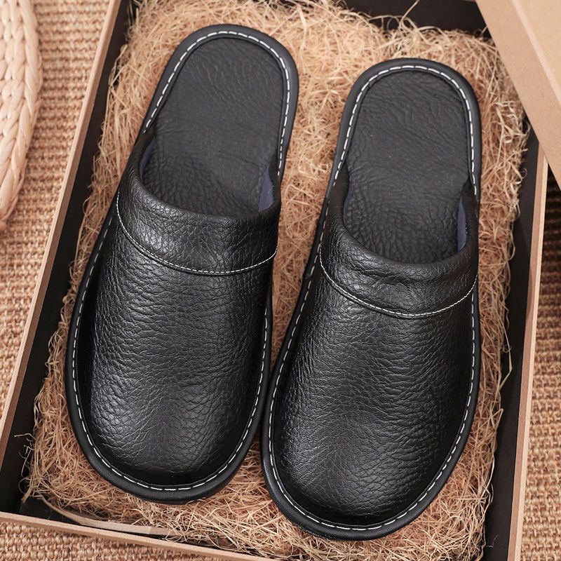 Home Leather Slippers Men and  - مراجعة Men'S Shoes Size 42 In Us وسعره