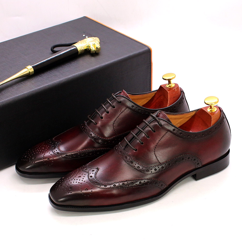 Size 7-12 Handmade Men's Wingt - مراجعة Men Shoes Official وسعره
