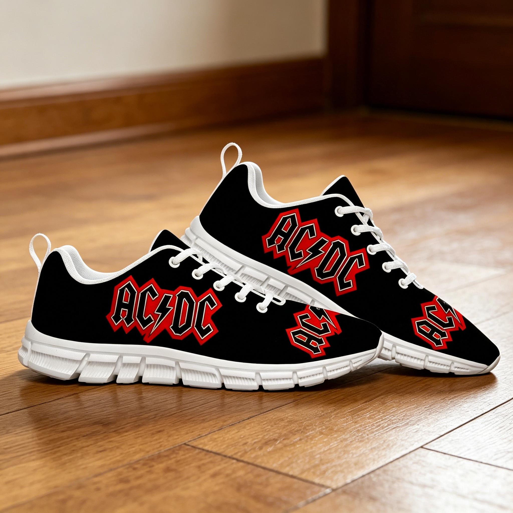 AC/DC Band Logo Print Sneakers - مراجعة Men'S Shoes Dc وسعره