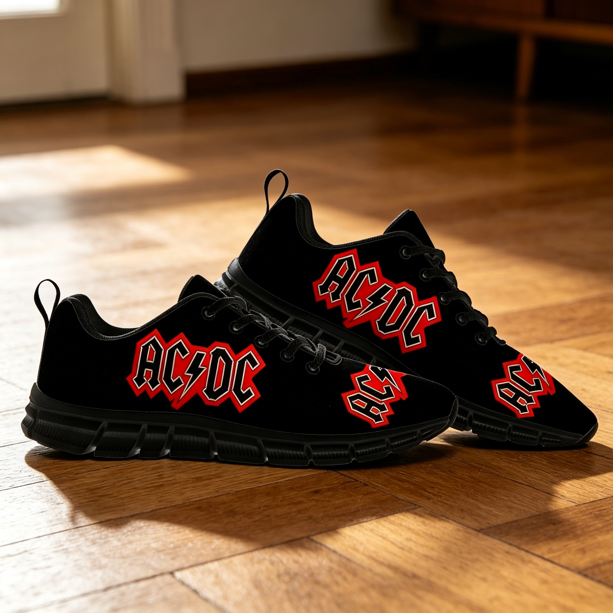 AC/DC Band Logo Print Sneakers - مراجعة Men'S Shoes Dc وسعره